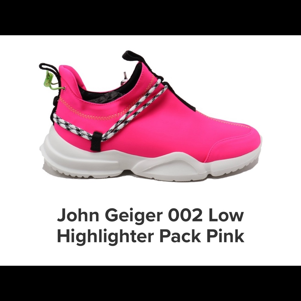 John Geiger Low Profile Highlight Pink sneakers